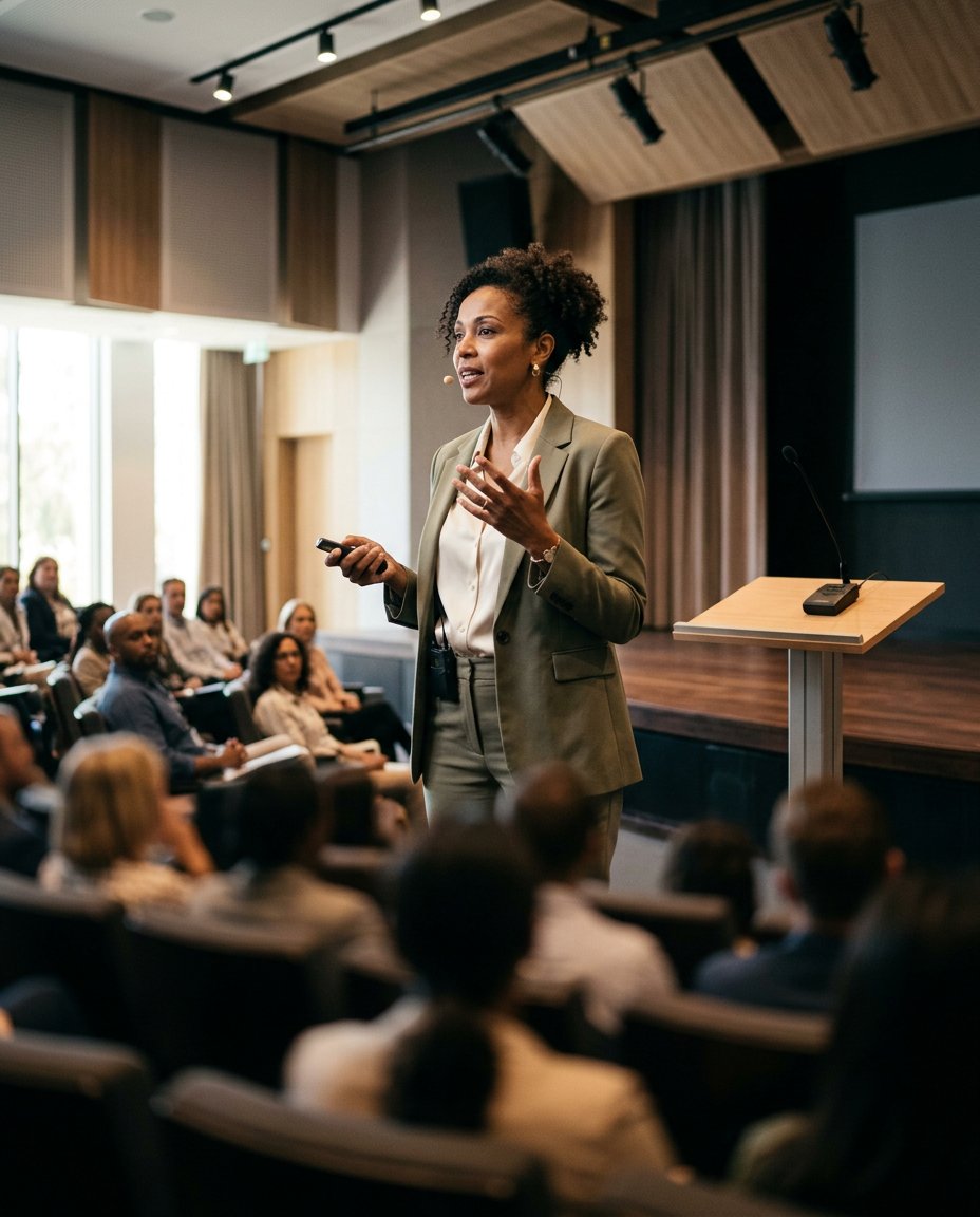 Keynote presentation on neurodiversity to an audience